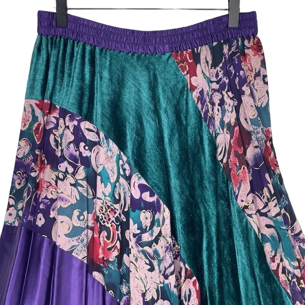Carole Little Vintage Skirt 12 Midi Pull On Fairycore Romantic Ren Faire Gypsy - Picture 2 of 9